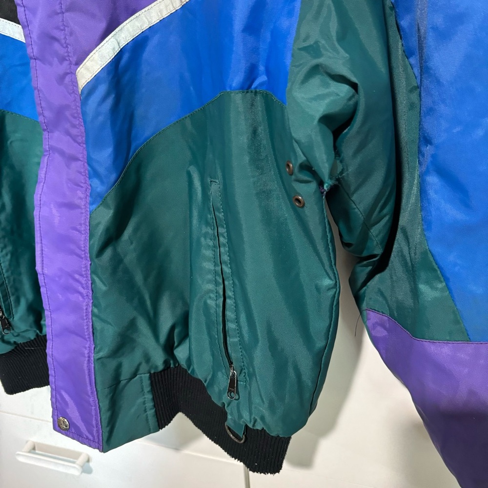 Vintage Ski-Doo Jacket Coat Medium Snowmobile 90s Lined Full Zip Winter Gear Men - Picture 2 of 11